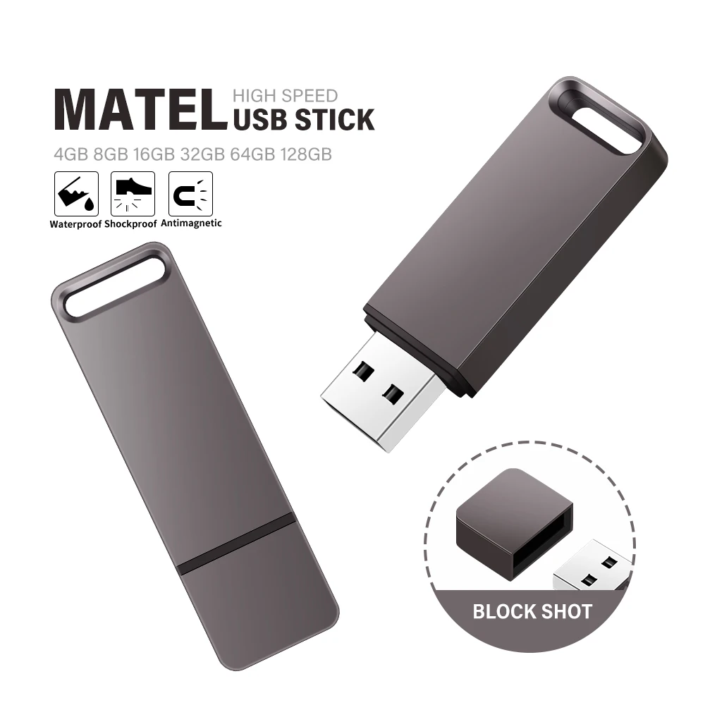 

Business Gift USB Flash Drive 128GB Metal Pen Drive 64GB Black Memory Stick 32GB High Speed Reading U Disk 16GB USB Stick 8GB 4G