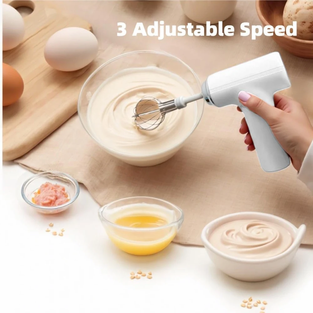 

Efficient-Electric Hand Mixer For Home, Portable Handheld Mixer With Milk Foam Maker And Whisk Beaters