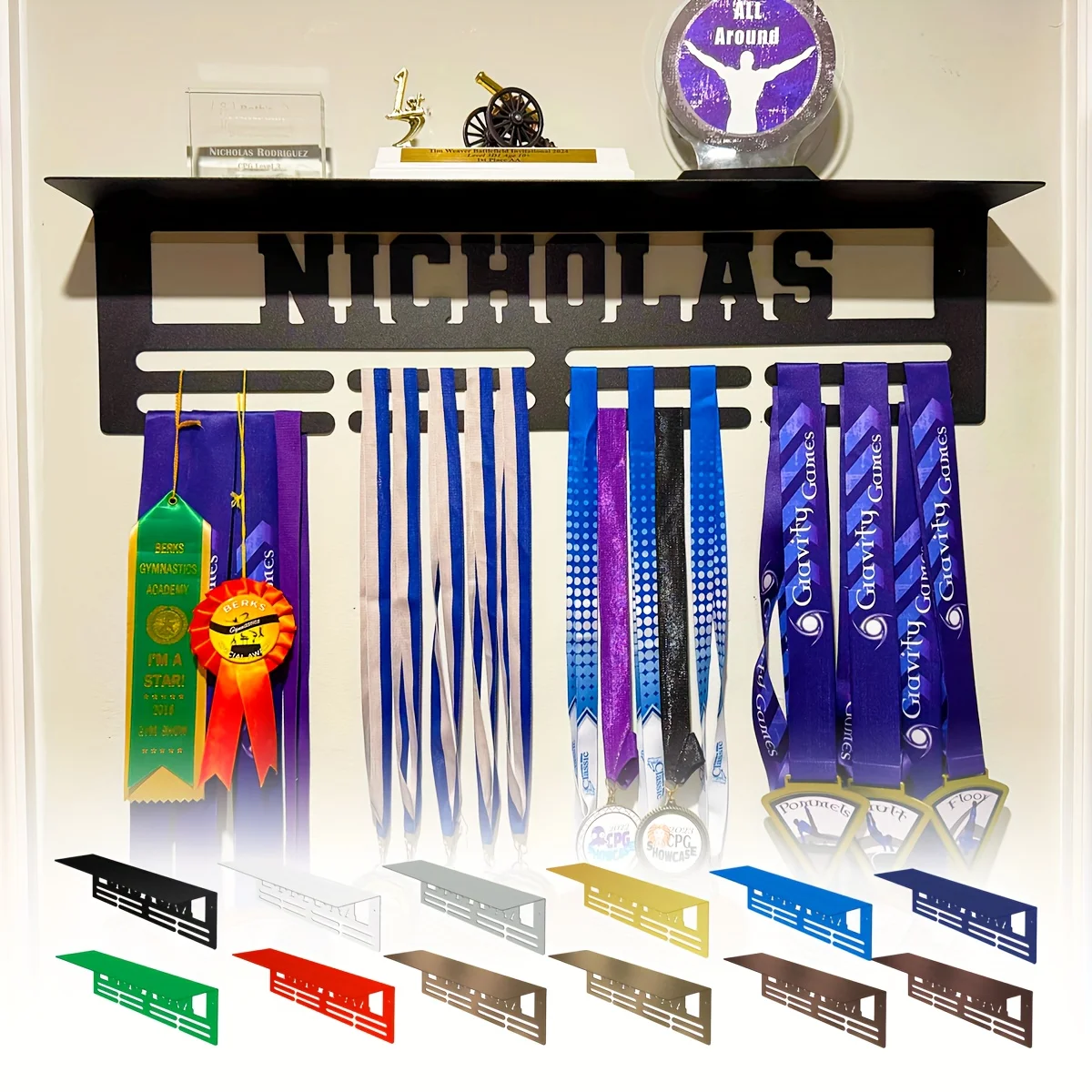 Super Cool Athlete Metal Medal Display Rack, Valentines Gift, for Room Decor, Suitable for Basketball, Football Exercise