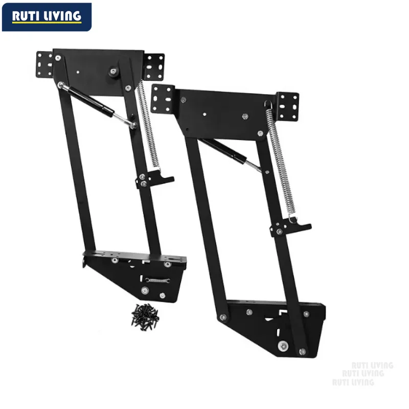 Heavy Duty Mechanism Hydraulic Lifting Spring Pull Hinge Apartment System Kitchen Cabinet Concealed Mixer Lift up Shelf