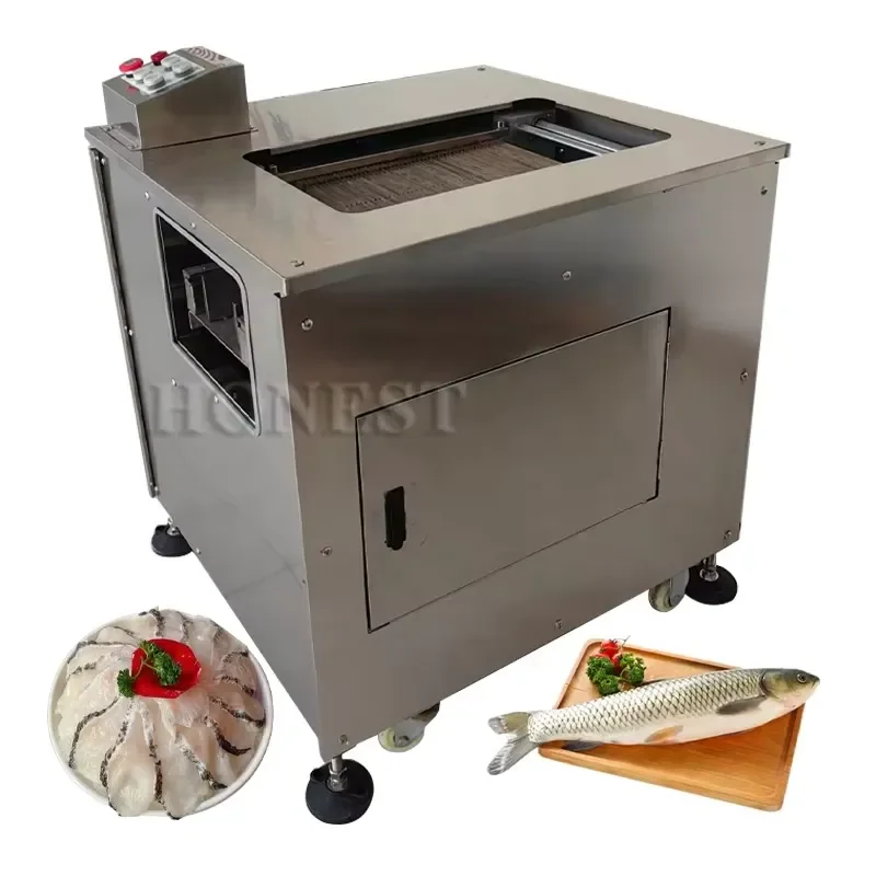 High-Efficiency Automatic Fish Slicer for Salmon Filleting and Cutting Machine for Fish Fillet Processing