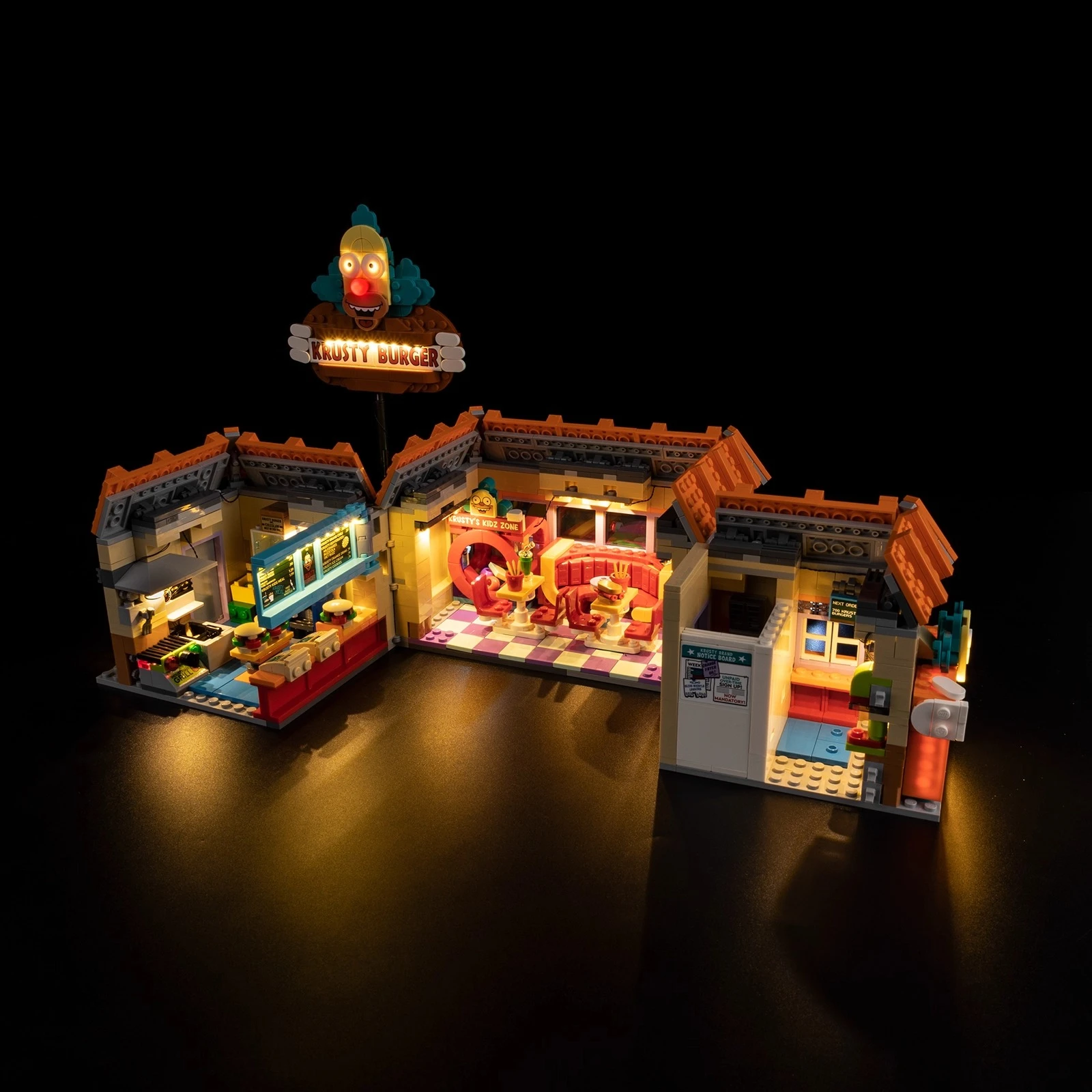 Conjunto de iluminação LED sem modelo adequado para LEGO The Simpsons Krusty Burger 10352 (não inclui blocos de construção)