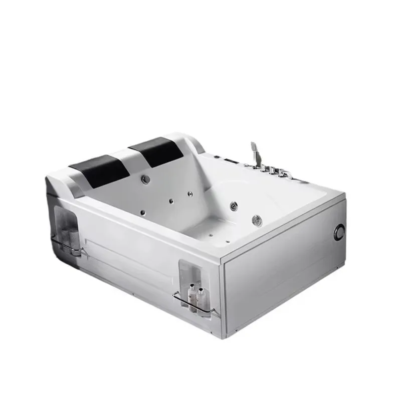 1950mm Bathroom Whirlpool Bathtub LED Colored Lights Indoor Spa Double People TV Surf Massage Tub 9696-5