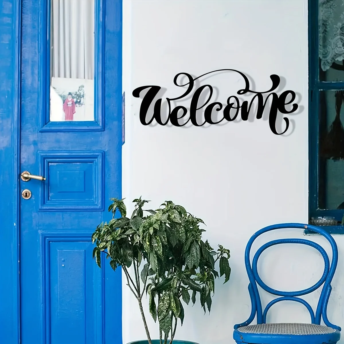 

Metal WELCOME Art Wall Sign Decor | Bedroom Decor | Home Indoor Outdoor Decor Gifts Metal Wall Art Garden Farm Decoration