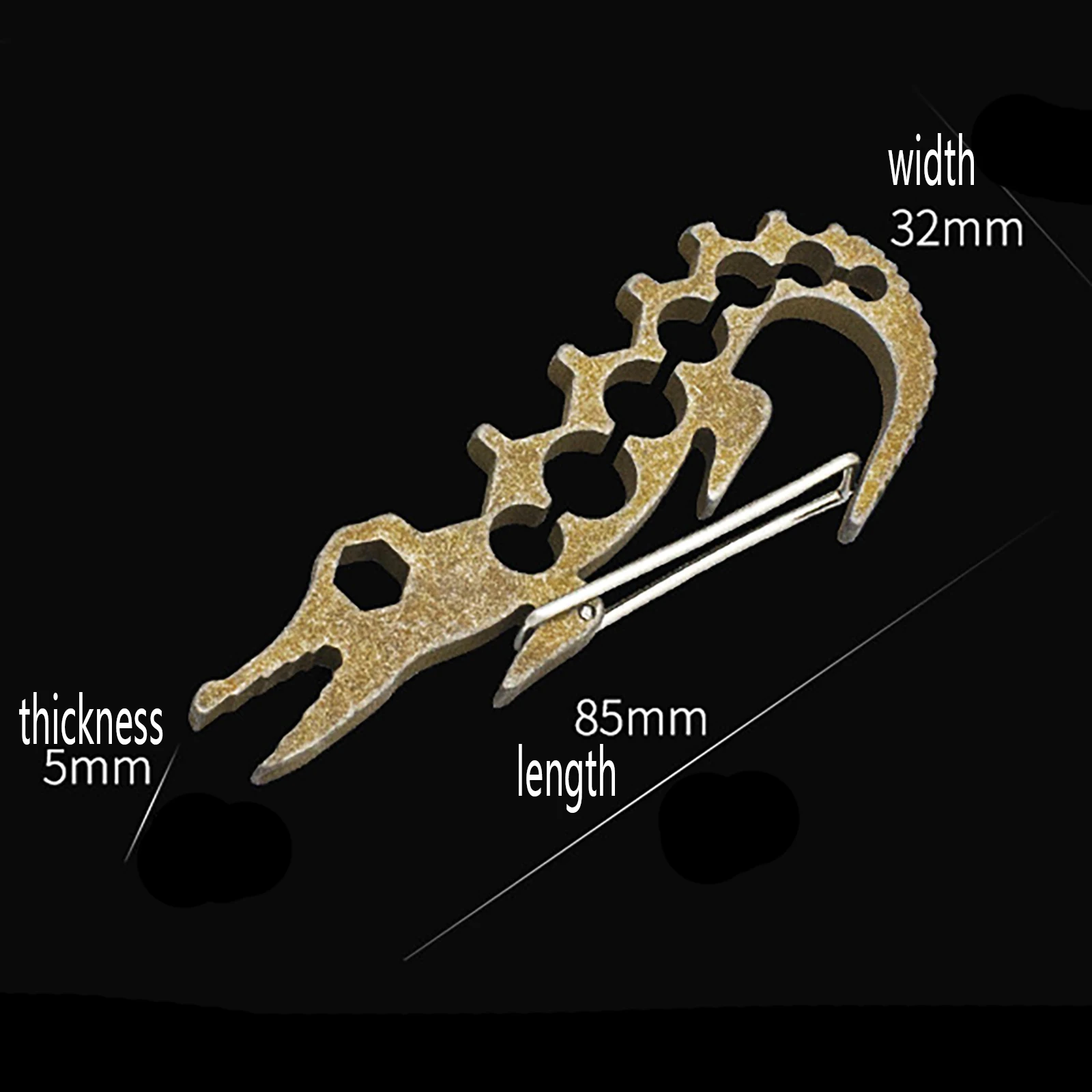 CNC made TC4 Ti Titanium crocodile alligator multi function Tool