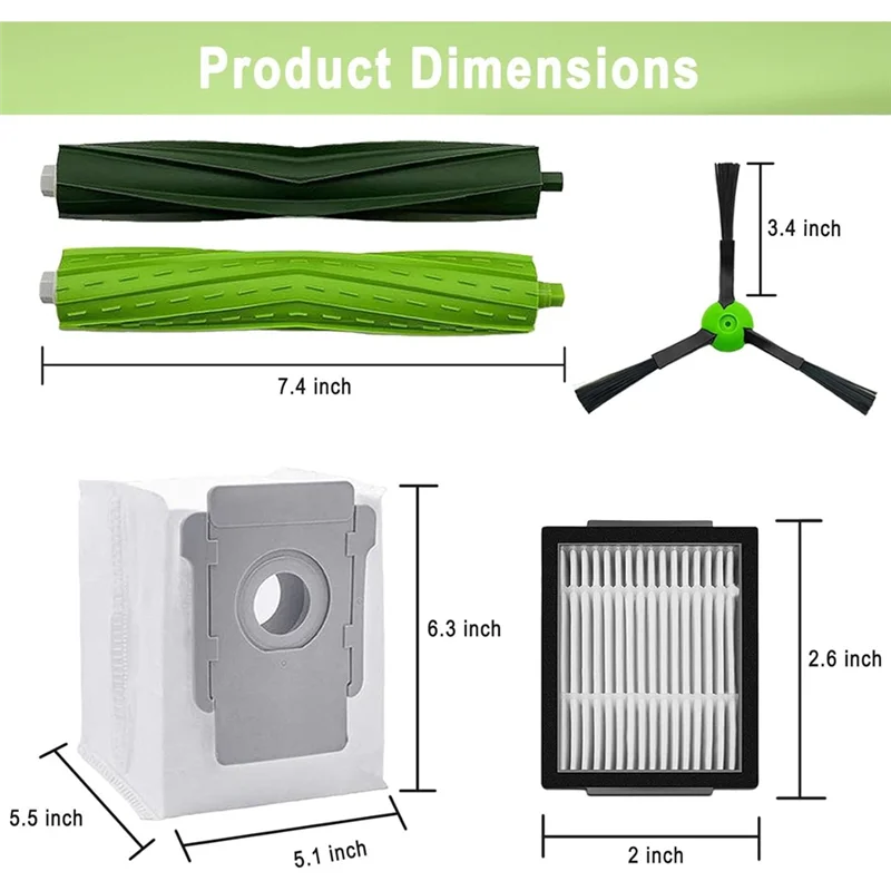 ل اي روبوت رومبا I3 I3 + I7 I7 + I4 I6 I6 + I8 I8 +/Plus E5 E6 E7 J7 I E & J سلسلة فراغ الجانب الرئيسي فرشاة أكياس فلتر Hepa أجزاء-A58