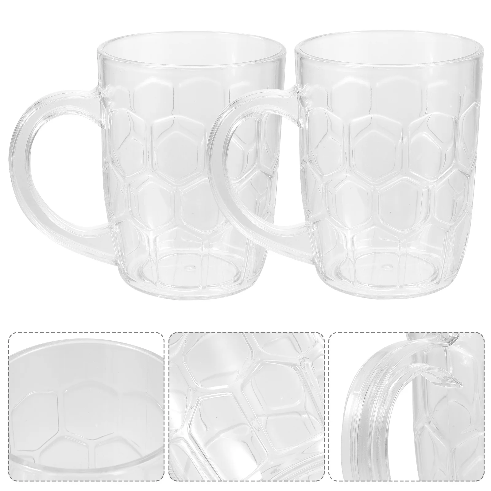 

6pcs Clear Plastic Beer Mugs Mini Beer Cup For Party Household Multi-Function Wine Cup Tasting Glasses Juice Storage