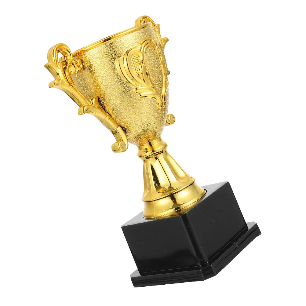 Big Football Trophy 18cm Plastic Trophy Kids Sports Competitions Award Toy with Base for School Kindergarten Champion Cup Medal