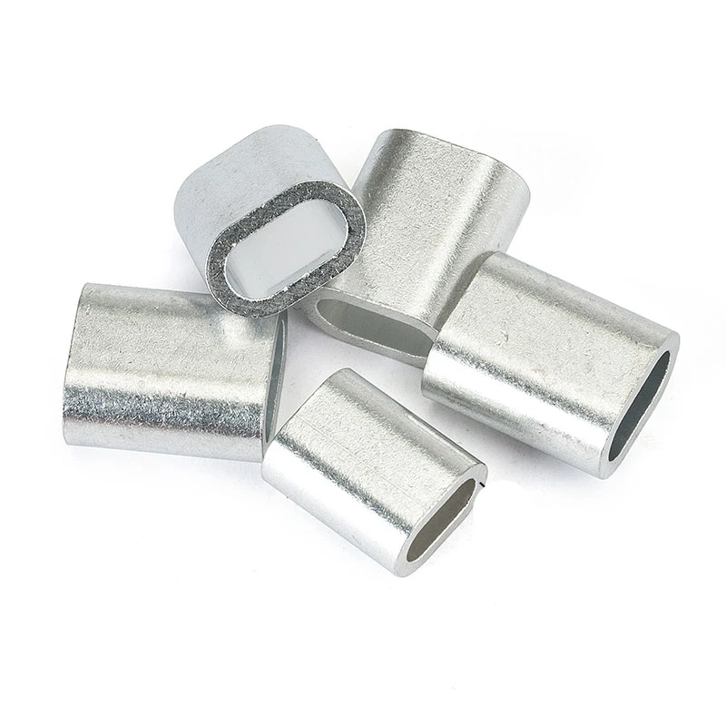 500pcs 3mm M3 Aluminum Cable Crimps Sleeve Single Hole Ferrule Crimping Loop Oval Wire Rope Clip Swage Fittings