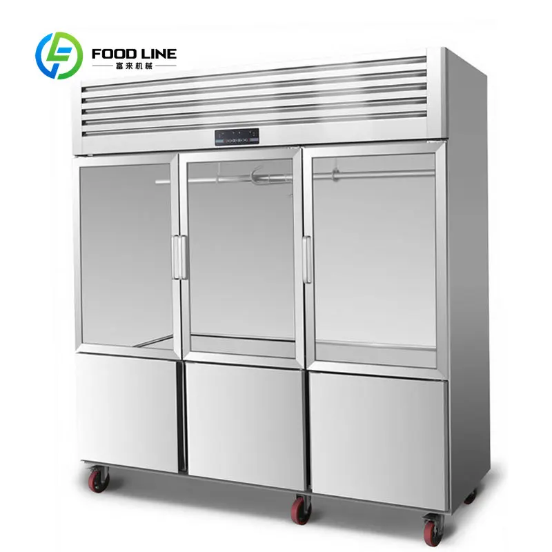Custom Made Custom Commercial Meat Shop Showcase Refrigerator Meat Refrigerator Rack Fridge Beef Meat Display Commercial
