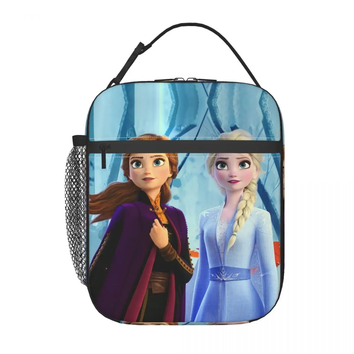 Custom Cartoon Frozen Princess Portable Lunch Box Women Waterproof Anna e Elsa Thermal Cooler Food Insulated Lunch Bag Work