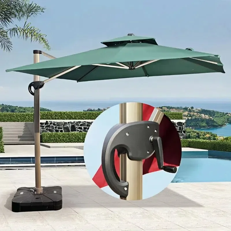 Waterproof Sun Parasols Umbrellas Aluminium Beach Outdoor Roman Cafe Umbrella