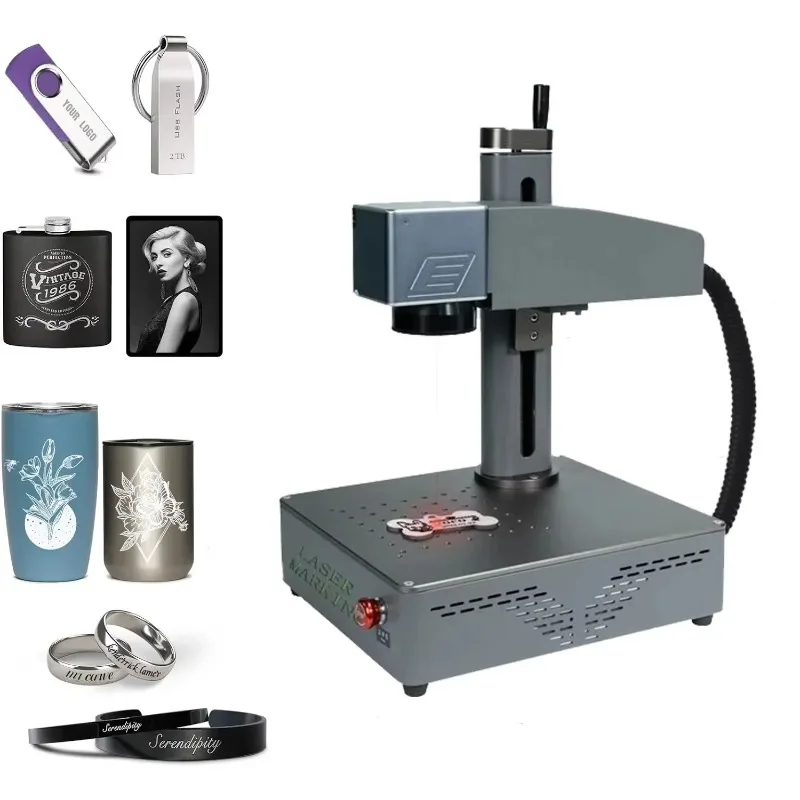 Portable Fiber Laser Engraving Machine Credit Card Fiber Laser Making Marking Printer