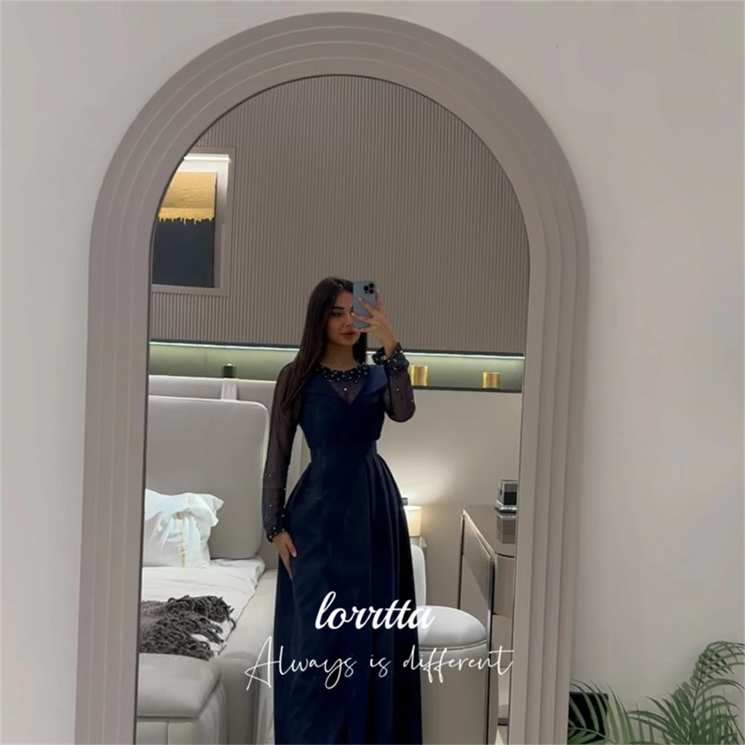 Loretta Maßgeschneiderte luxuriöse lange Kleider mit Ärmeln, Ballkleid, Hochzeitskleid, Sharon Happy Dresses für besondere Anlässe