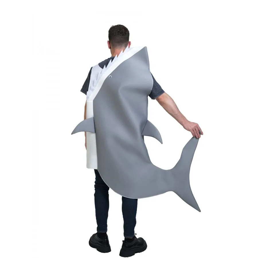 زي تنكري للبالغين على شكل سمكة قرش للعالم تحت الماء، أزياء تنكرية للهالوين، ملابس مضحكة للعروض المسرحية، أزياء نسائية عصرية #3