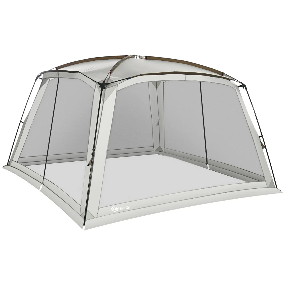 UV50+ Sun Protection Mesh Camping Tent, with Double Doors and A Storage Bag. Spacious Interior, Quick and Easy Setup, Upgraded Quality To Prevent Accidental Pole Breakage, Good Ventilation. Suitable for Backyard and Outdoor Camping Activities.