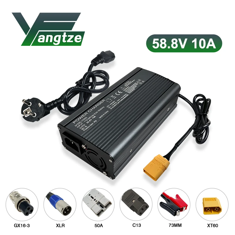 Yangtze 58.8V 10A lithium battery lithium battery charger intelligent fast charging 48V lithium battery power tool universal