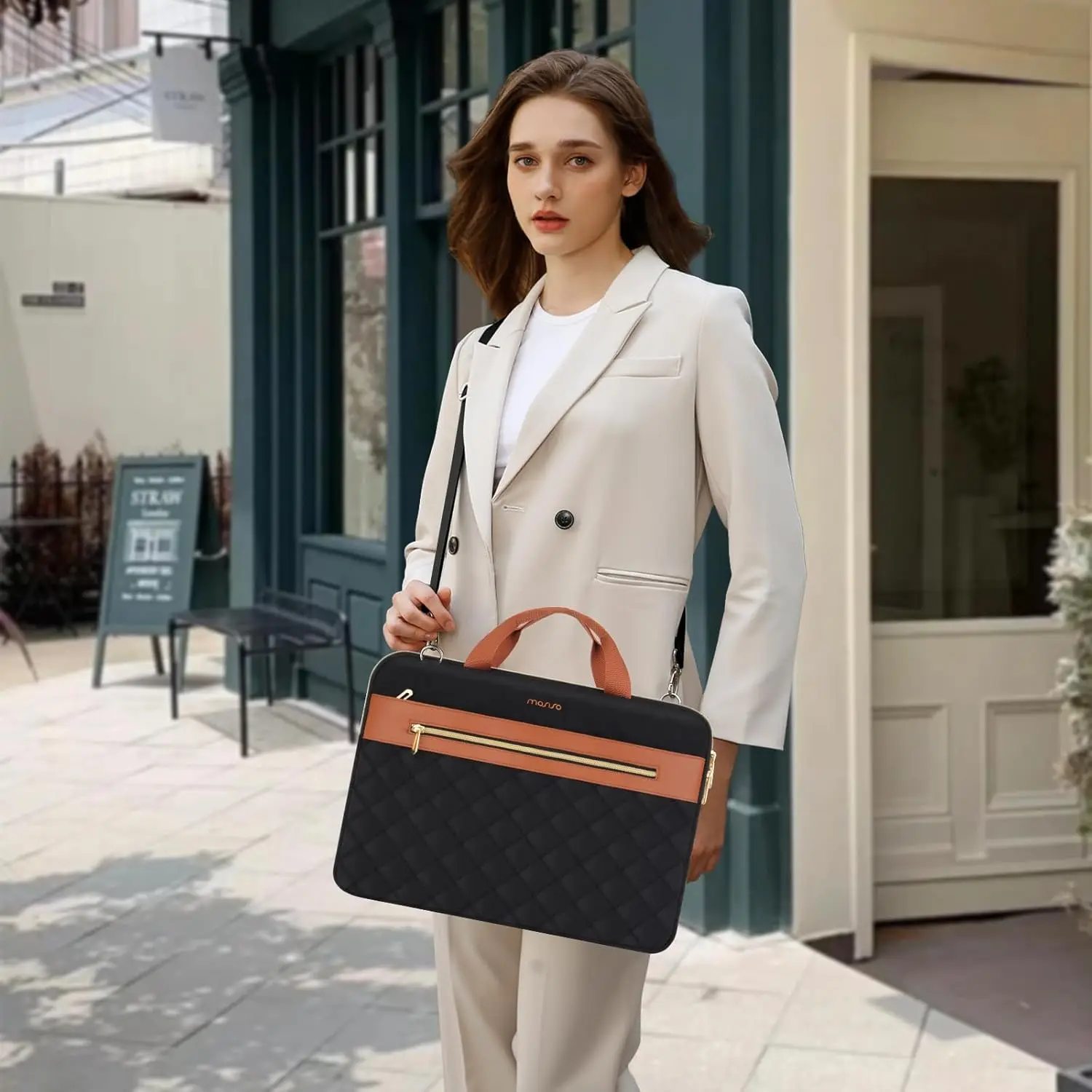 

15 15.6 16 Inch Laptop Bag Crossbody Briefcase for Macbook Air Pro Lenovo Thinkpad Asus HP Business Carrying Bag Travel Handbag
