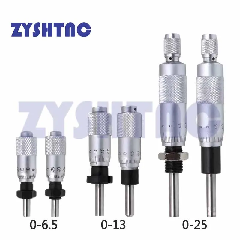 Micrometer Differential Head 0-6.5mm Micrometer Head 0-13mm Fine Tuning Nut Micrometer 0-25mm 0-50mm Measuring Head with Lock