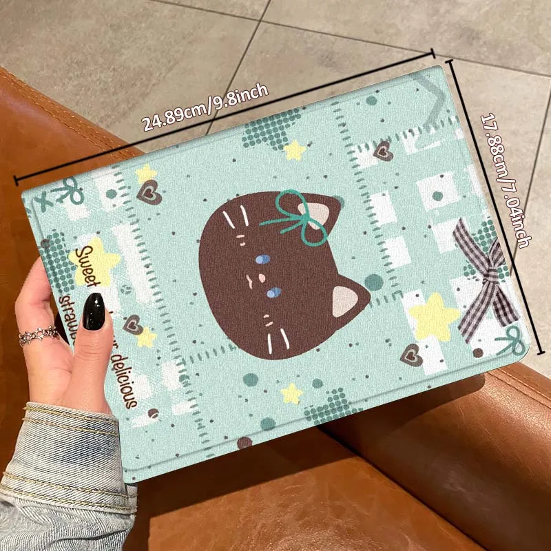 

Cute Brown Cat Pattern For iPad Pro 10th 11th 5th 6th 7 8 9 2 gen 11 13 M4 M5 10.2 9.7 12.9 10.5 10.9 Inch Tablet Case