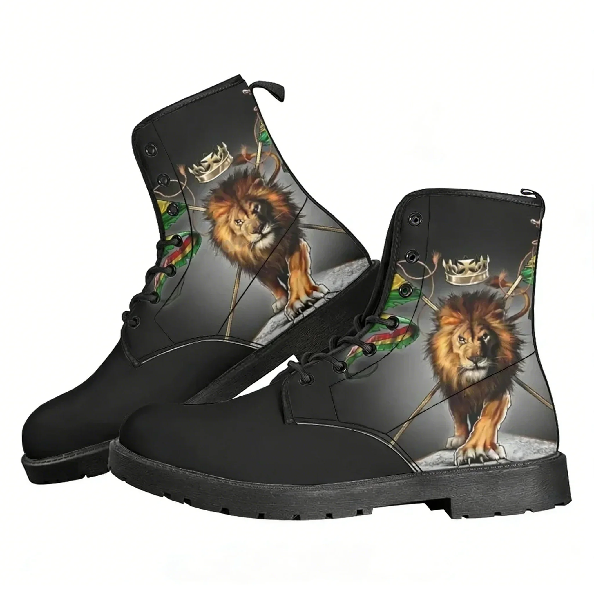Reggae Boots Rastafarian Rasta Rastafari Lion Of Judah Mens Womens Shoes Casual Boot Outdoor High Quality Custom Shoe