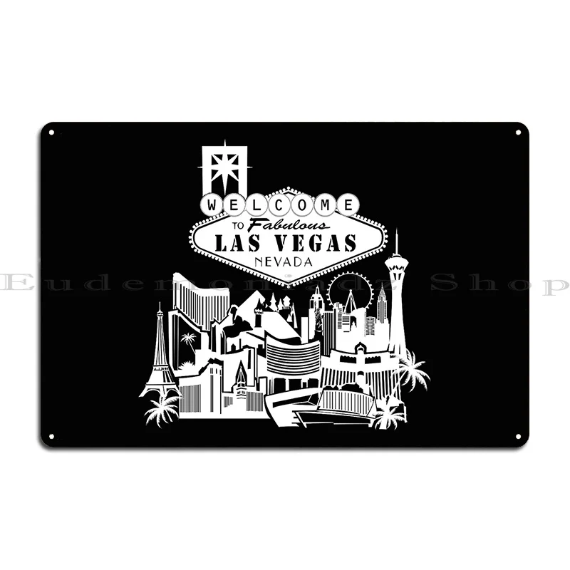 Welcome To Fabulous Las Vegas Nevada Metal Signs Iron Pub Cinema Living Room Wall Pub Tin Sign Poster