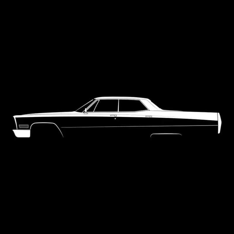 Cadillac DeVille Sedan (1967) Silhouette 2024 Men T Shirt Casual Racing Car fans Logo Enthusiast T-shirt Graphic Summer Short Sl