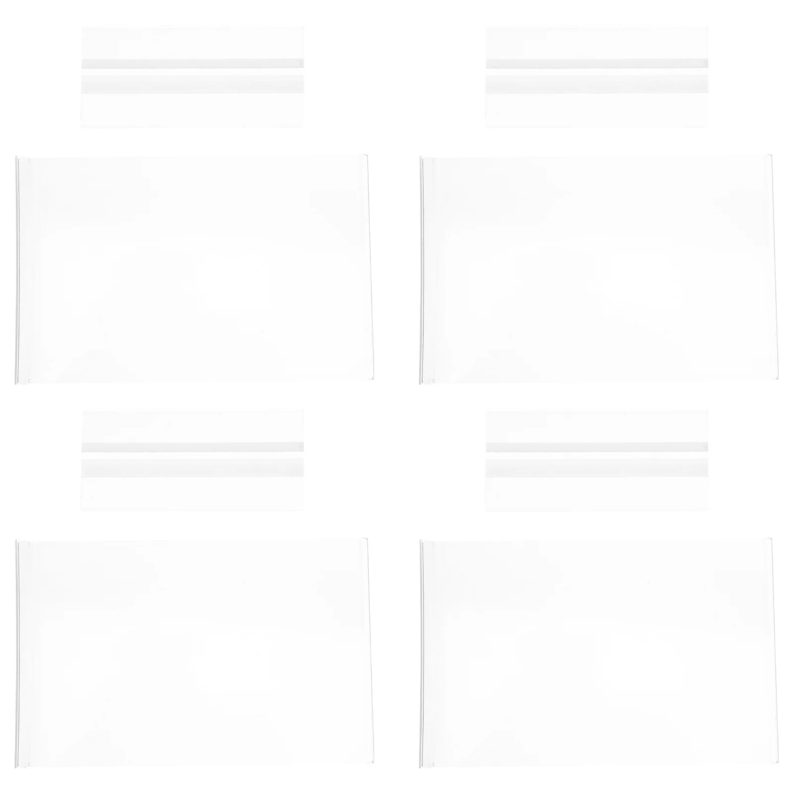 

4pcs Transparent Acrylic Display Stand High Clarity Lightweight For Posters Menus Tags Easy Install Wedding Restaurant