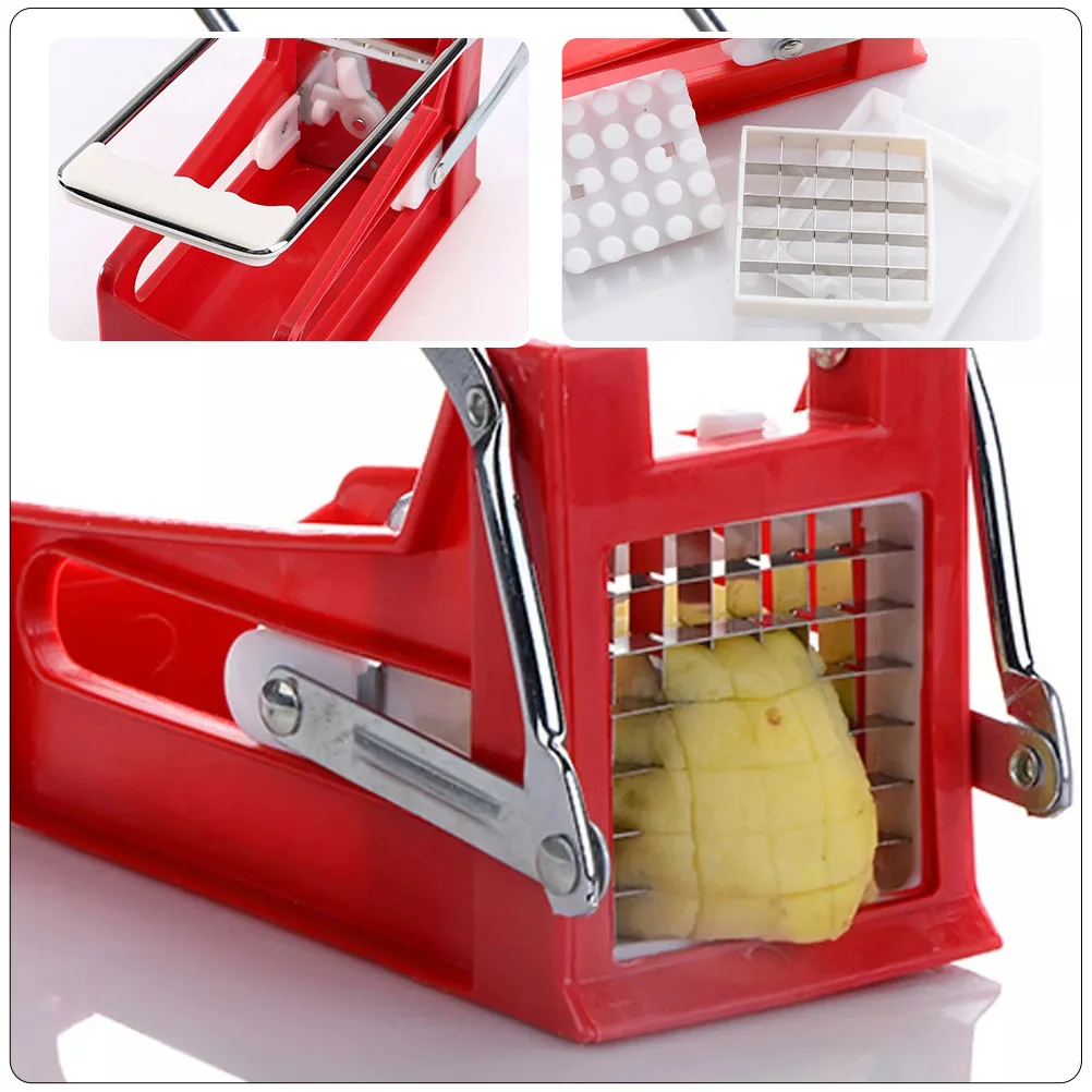 

1pcs Potato Slicer Stainless Steel Blade Vegetable Cutter For Salad Fries Healthy Snacks Kitchen Tool French Fry Maker