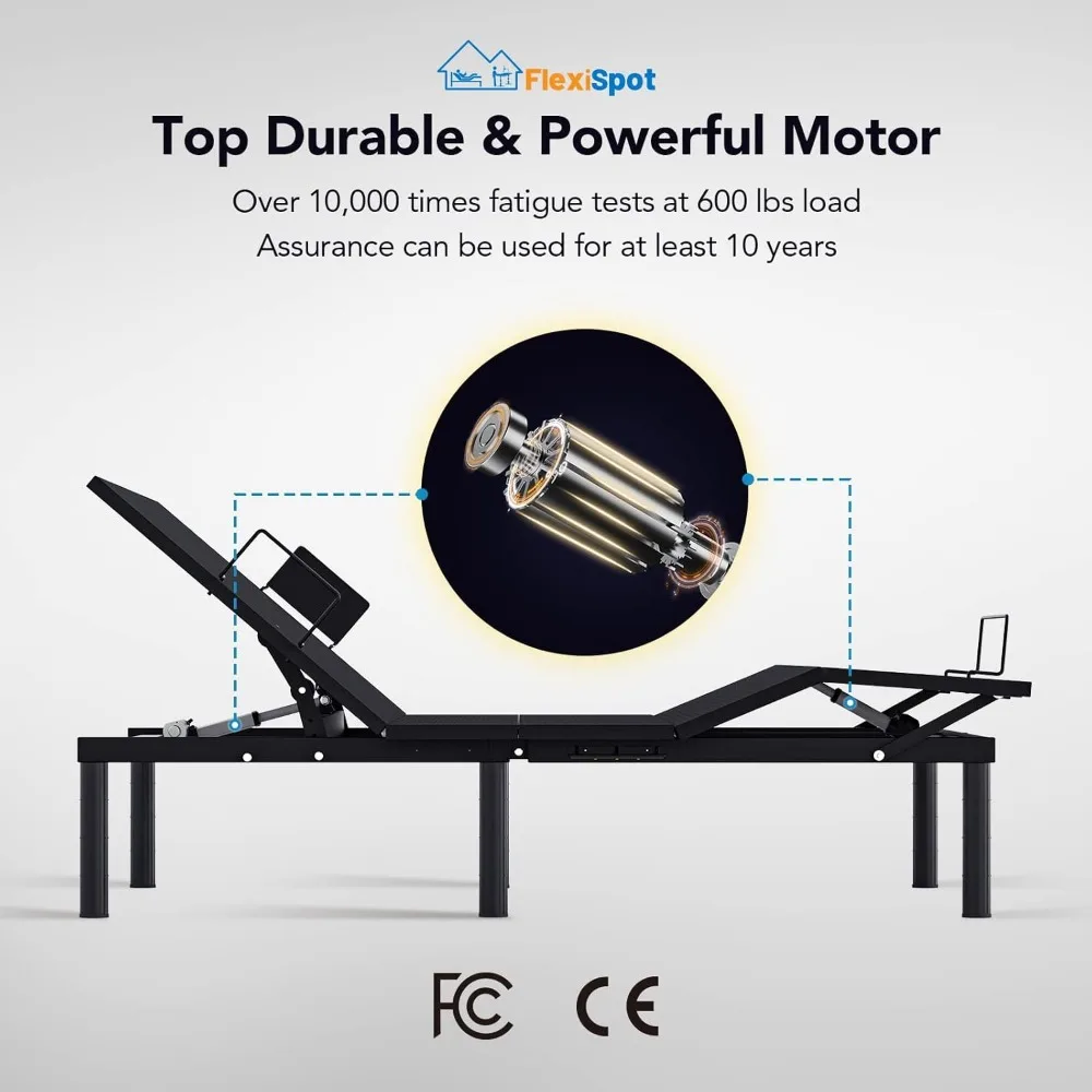 Adjustable Bed Frame Base Queen, Wireless, Zero Gravity, Whisper Quiet Durable Motor, Mattress Holder, Bedroom Beds Frames