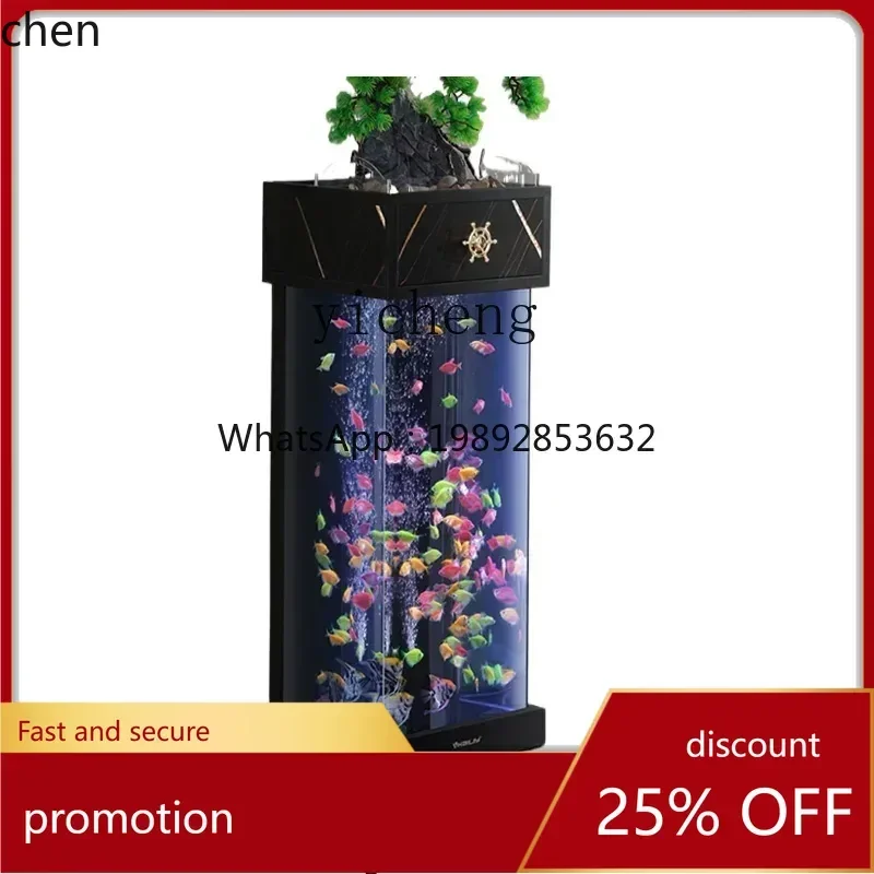 

ZMLall-in-one machine fish tank acrylic water-free floor-to-ceiling household living room fish tank can be planted