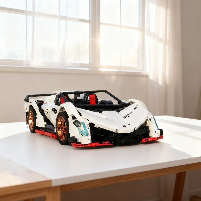 

2648 деталей MOC Lamborghini Veneno Roadster 50th, техническая модель, конструктор, креативный подарок, DIY, декор для витрины, премиум-класс для взрослых