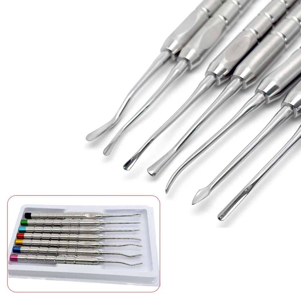 7Pcs Pdl Dental Tools Elevator Luxating Root Titanium Tooth Elevator Minimally Invasive Knife Dentist Tool