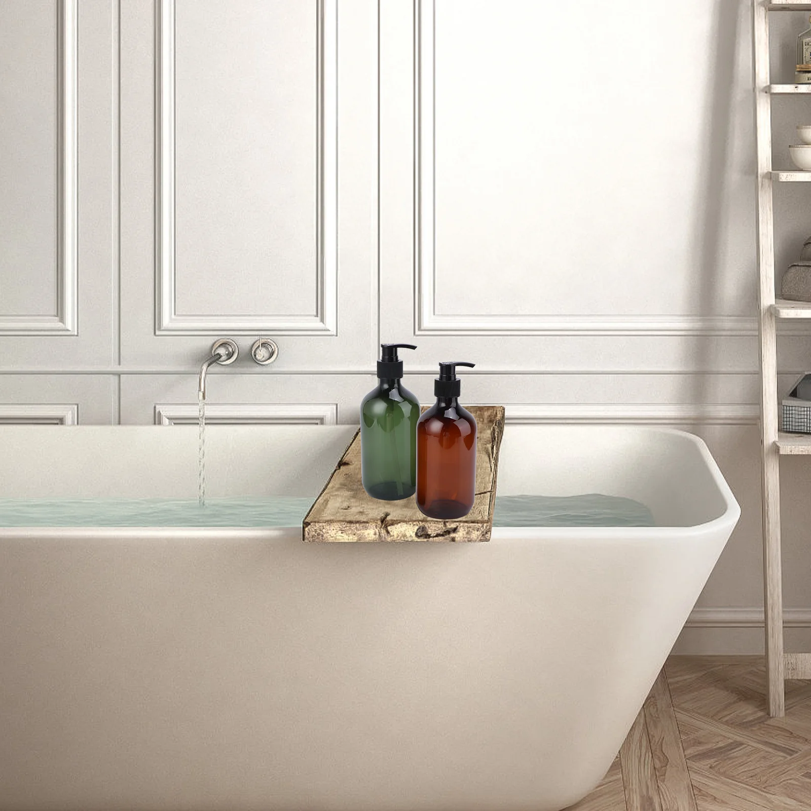 

2Pcs Empty Lotion Bottles Premium Material Durable Reusable Screw Pump Design for Shower Gel Shampoo Travel Home Bathroom Use