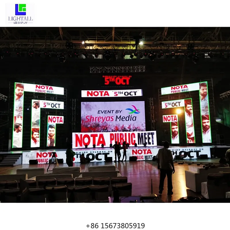 

DJ Booth Night Club LED Screen Full Color P2 P3 P4 P5 P6 P8 P10 Stage BackDrop Indoor Led Panel for Parties Bars
