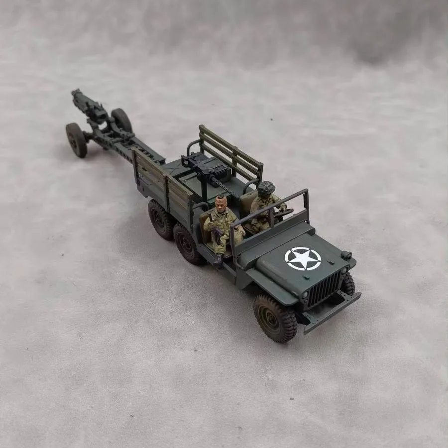 1/35 U.S. Dodge WC51 (includes blade and howitzer)  , SLA printing hand-colored finished model decorative ornament