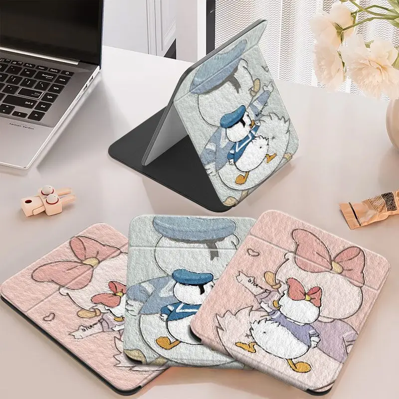 Creative Disney Donald Duck Daisy New Cute Cartoon Pattern for Men and Women Couple Portable Portable Folding Makeup Mirror