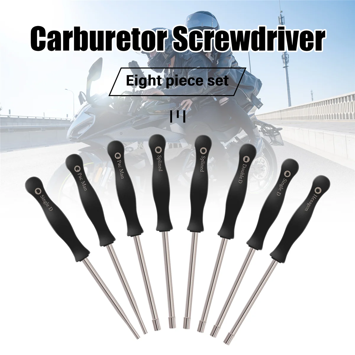 

ABKM 8 pcs Screwdriver Carburetor Adjustment Tool Single D Double D Hexagon Hex Socket Kit Set