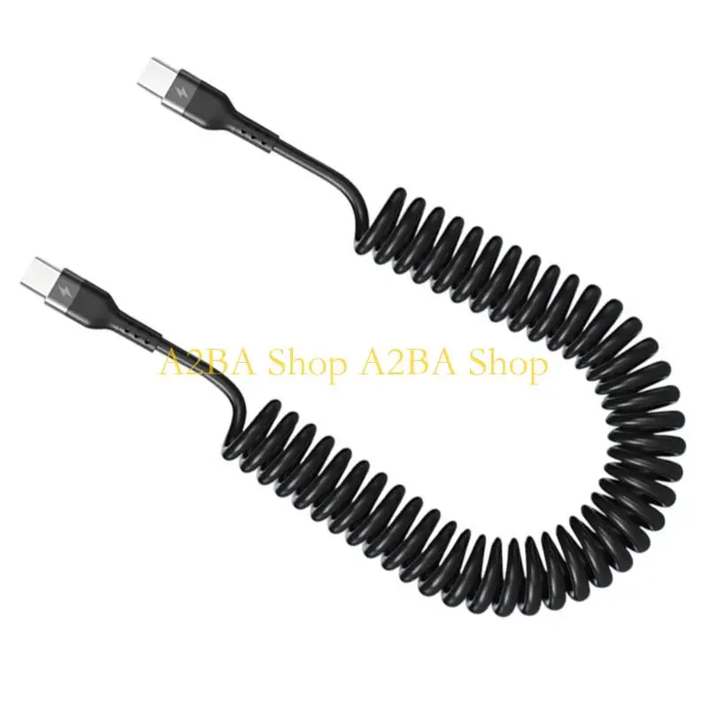 A2BA Two Type C 120W Rapid Cable Flexible Spring PVC Material for Tablets