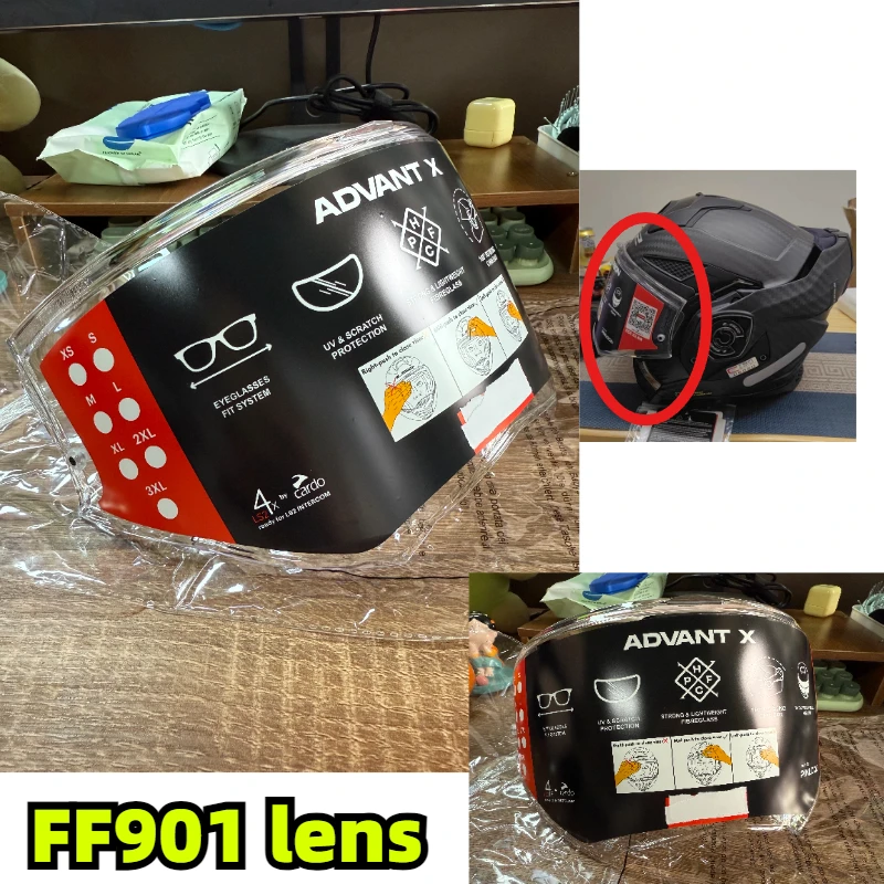 

Transparent Original LS2 FF901 Helmet Visor Lens Carbon Fiber Flip Up