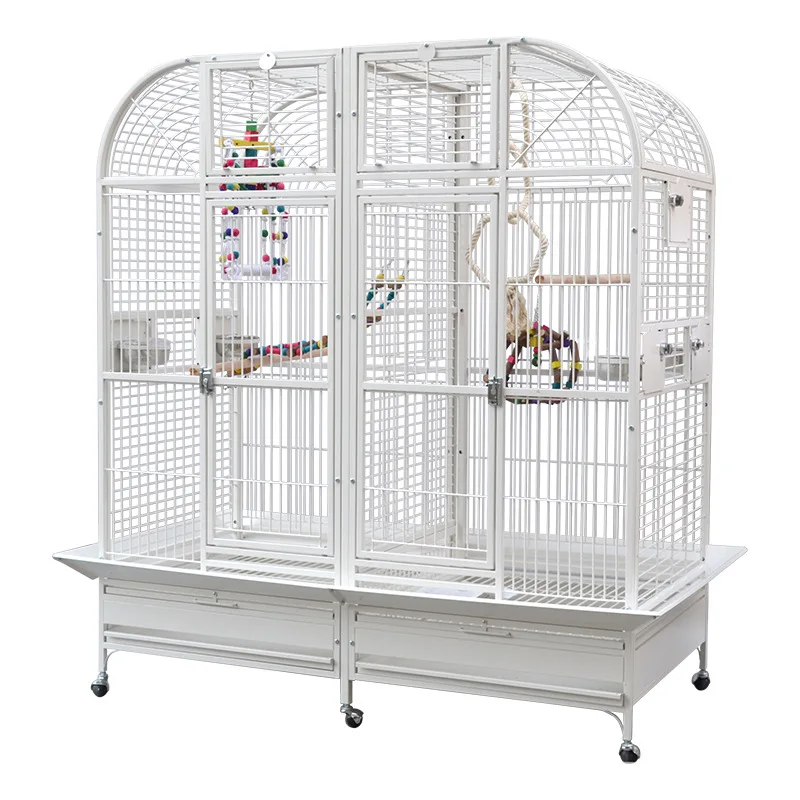 

Stainless steel iron breeding parrot villa gray sunflower diamond metal bird cage G-01 extra large