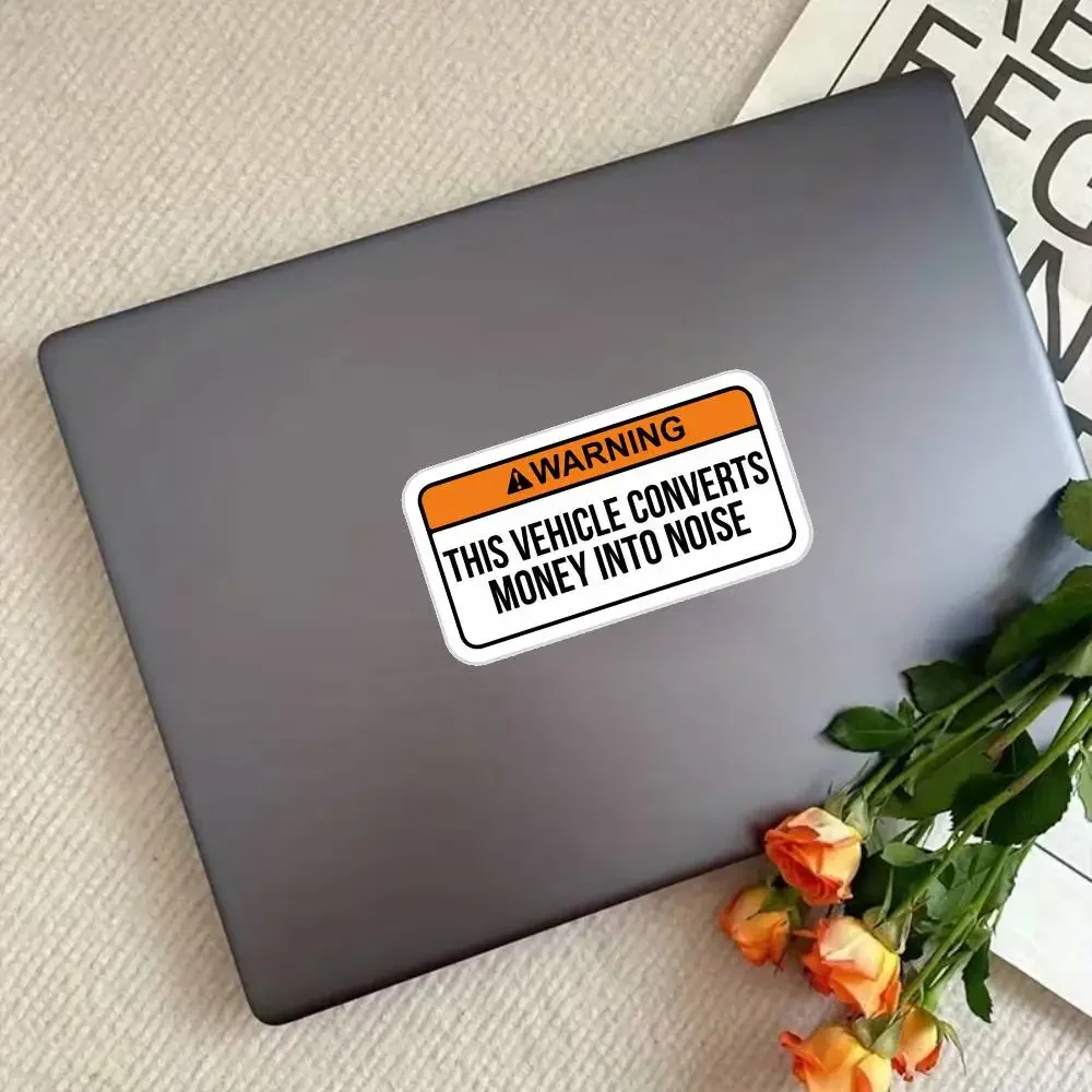 This Vehicle Converts Money Into Noise Funny Saying Carmemes Waterproof StickersMotorcycles