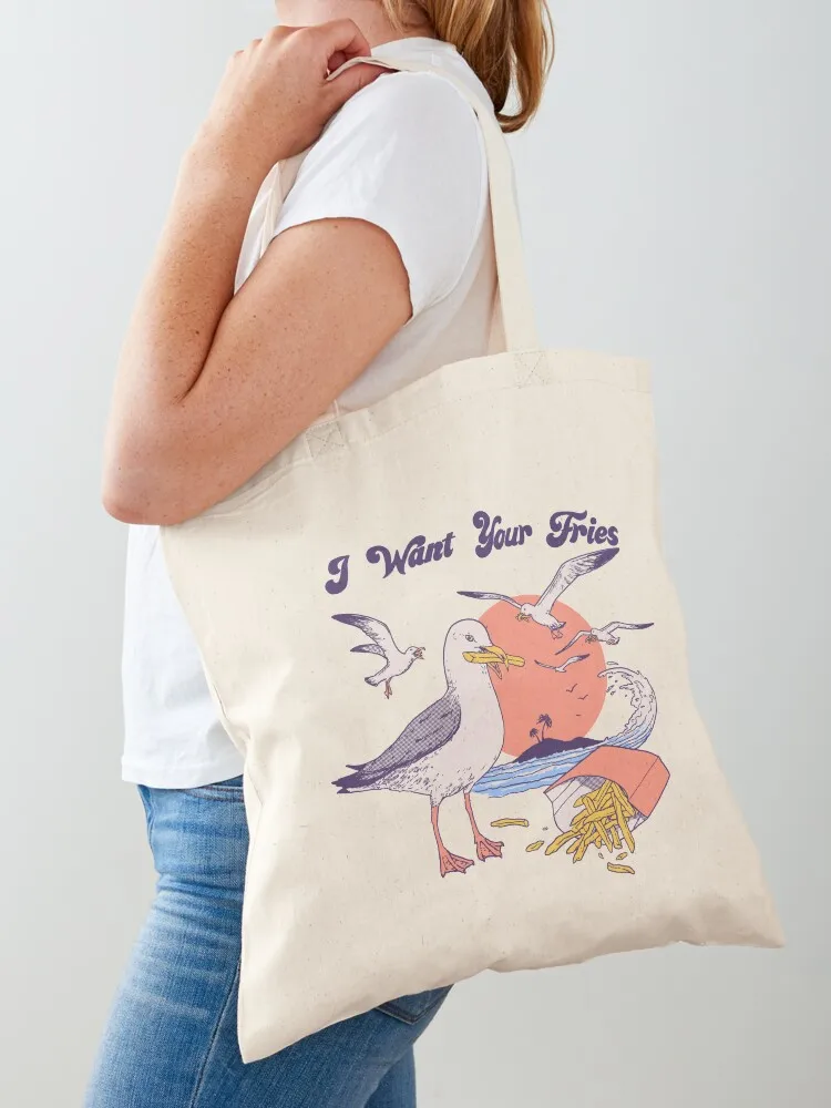 

I Want Your Fries Tote Bag reusable shopping bags canvas bags Portable shopping bag