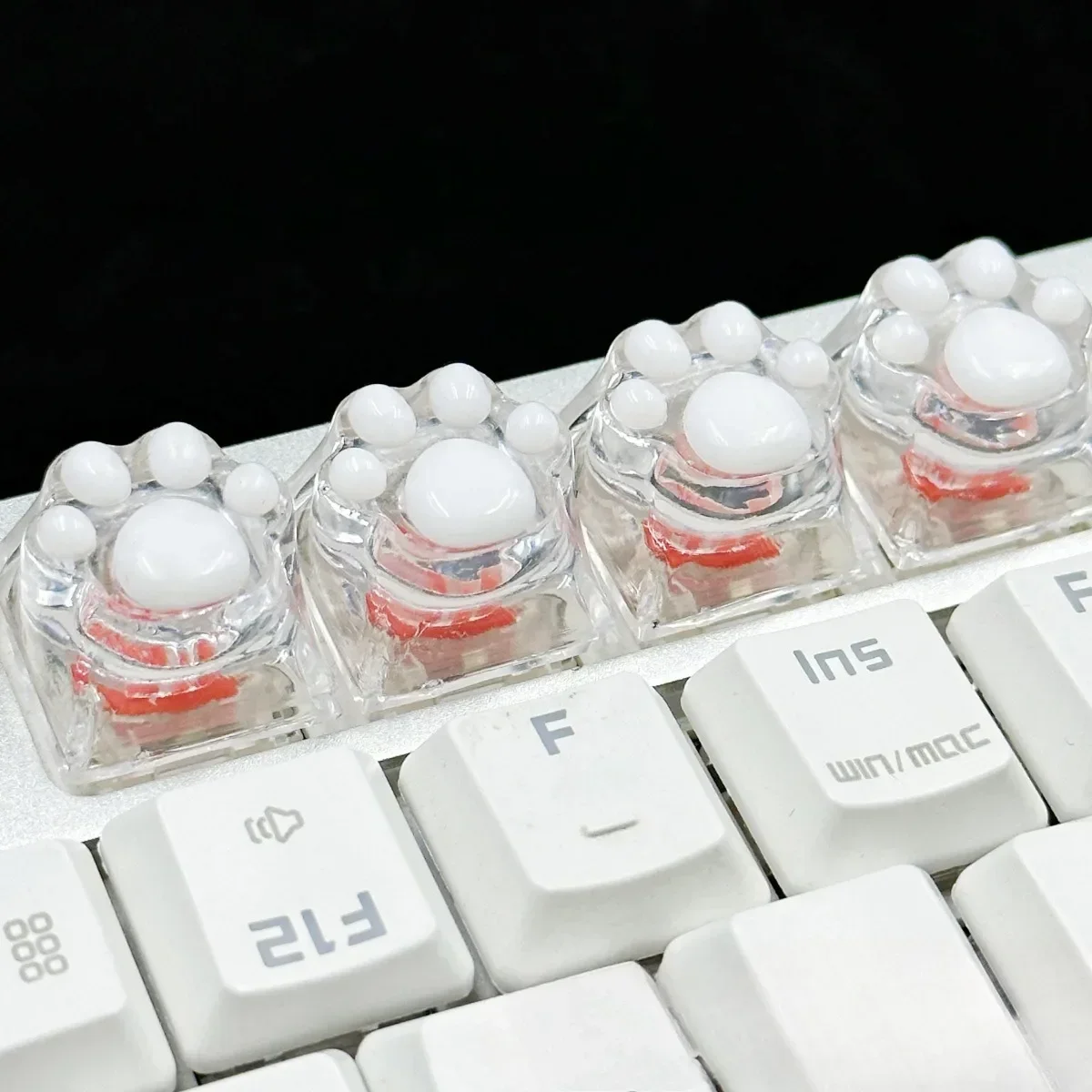 

1Pcs New Hot Sale Translucent Cute Cat Claw Keycap Cross Axis Mechanical Keyboard Keycap Decoration Accessories