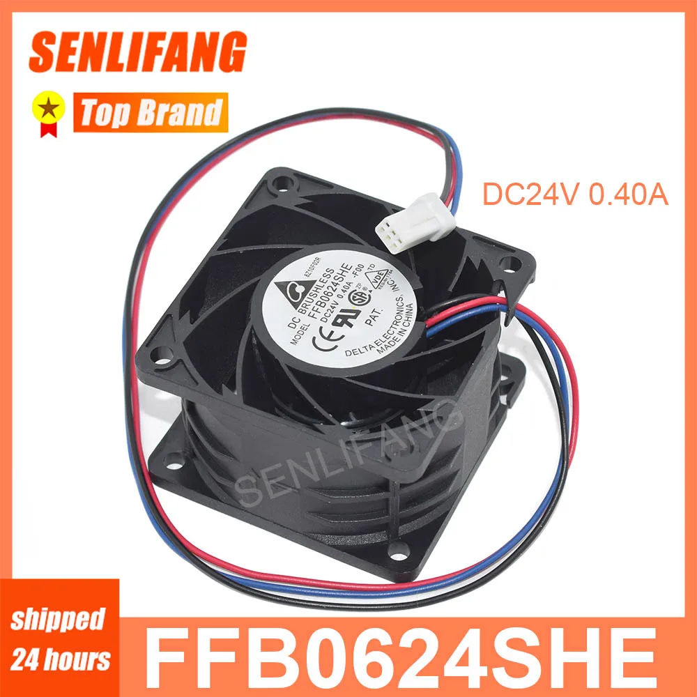 

New FFB0624SHE DC24V 0.40A Cooling Fan
