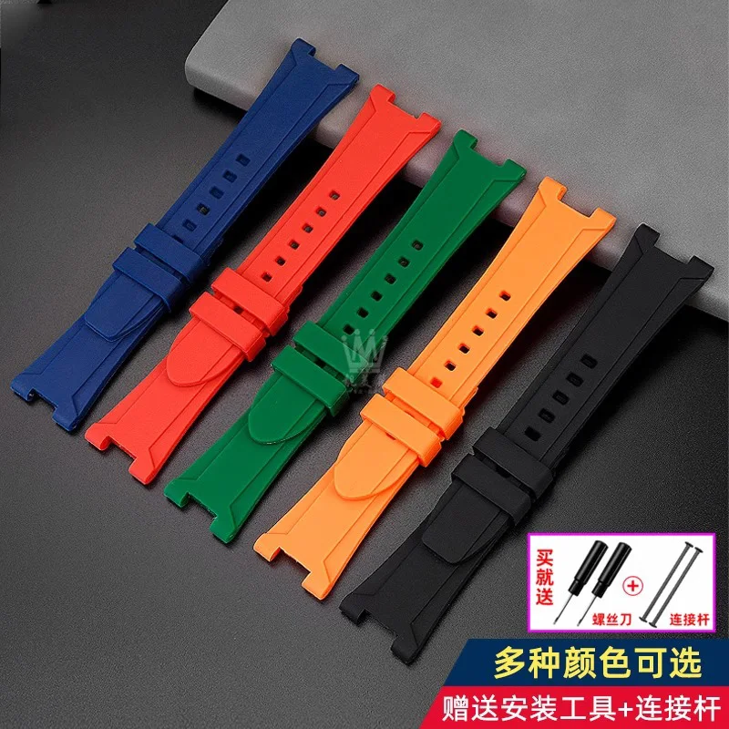 For Casio PRG-240 PRG-130Y/T PRW-1500 PRG-130 Resin Silicone Concave Rubber Watch Strap with Tools Sports Watchband Accessories