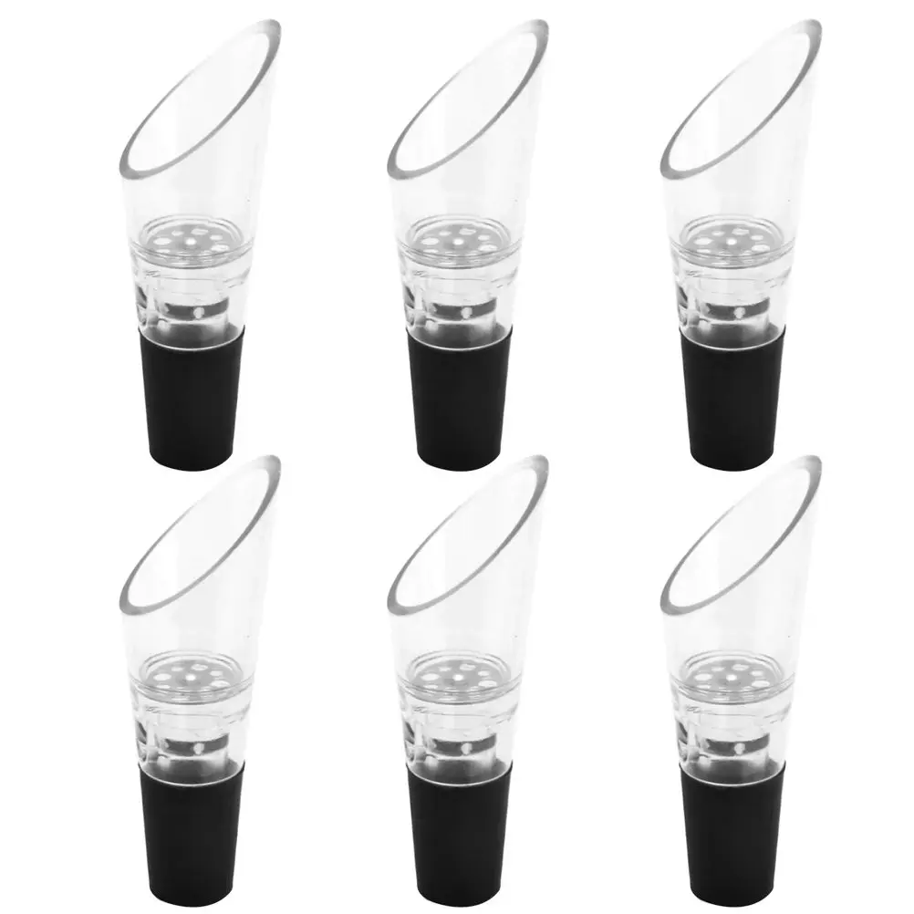 6Pcs Decanter Wine Pourer Creative Liquor Bottle Pour Spouts for Bar Party Restaurant Dripless Aerator Wine Spout Dispenser