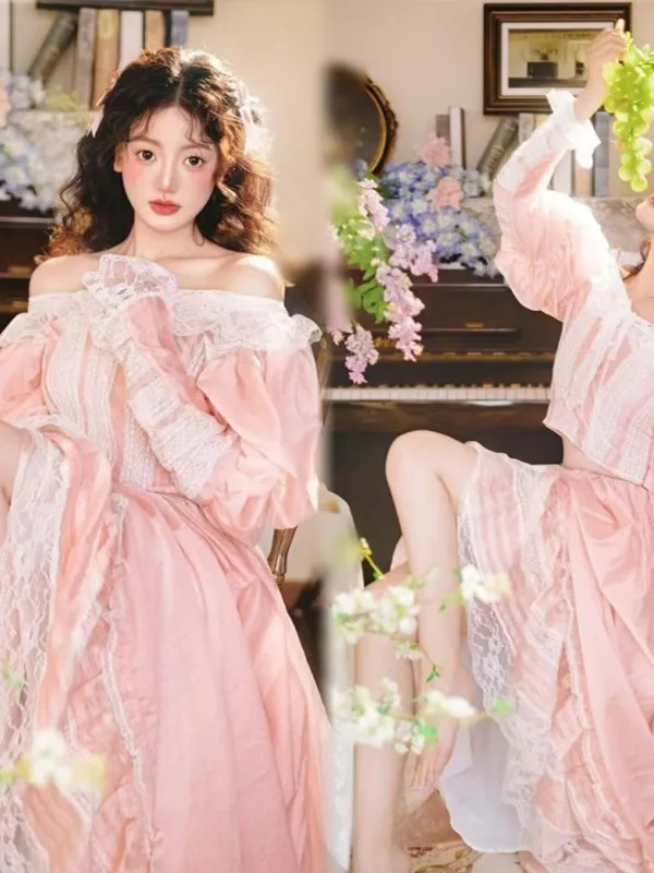 

Sweet Atmosphere Photography Clothing New Arrival Studio Style Soft Ambient Pure Desire Girl Art Photo Costume Women's Fashion
