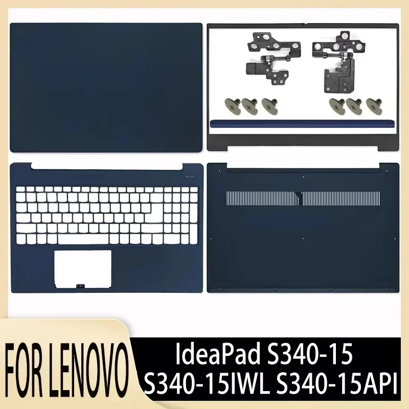 

New for IdeaPad S340-15 S340-15IWL S340-15API Laptop LCD Back Cover Front Bezel Hinge Palmrest Bottom Case Blue