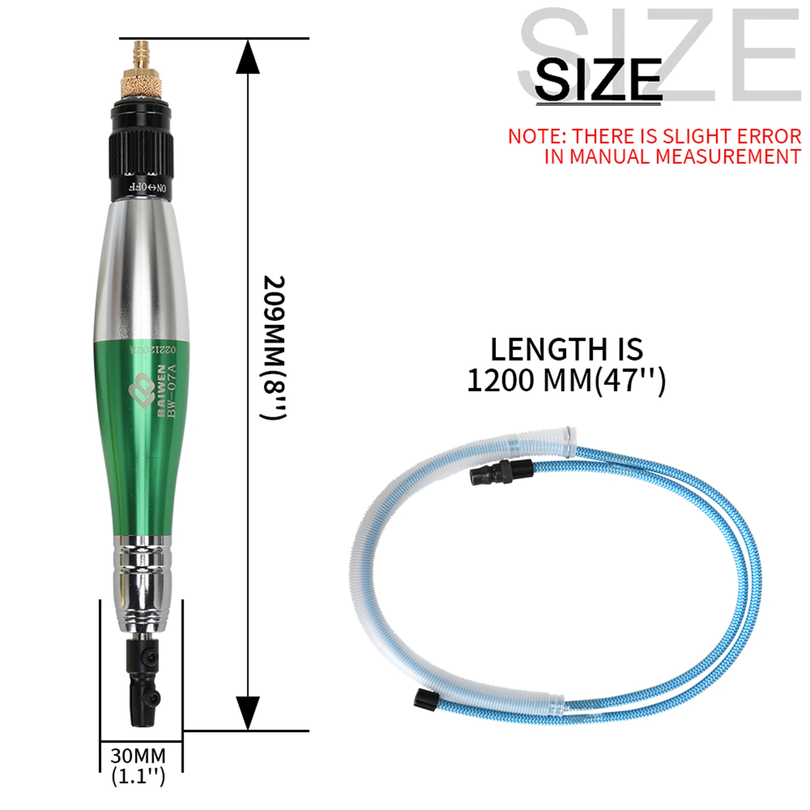 High-speed Die Grinder Pneumatic Engraving Pen 1/8'' Ultrasonic Micro Air Pencil for Metal Wood Jewelry Grinding Tool Engraving